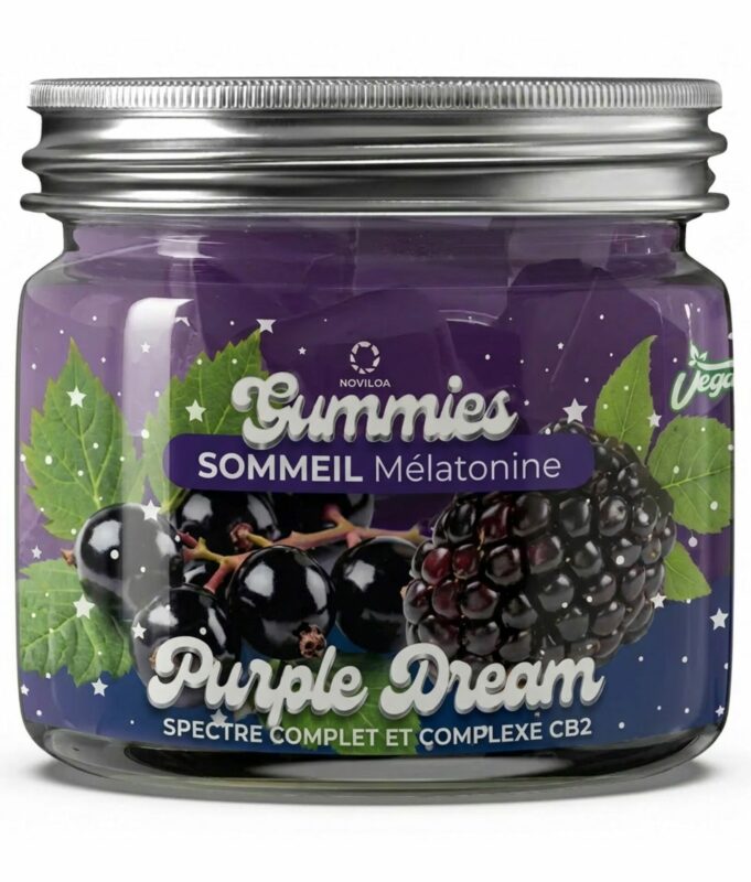 Gummies mélatonine Sommeil spectre complet cbd & complexe CB2 Novaloa