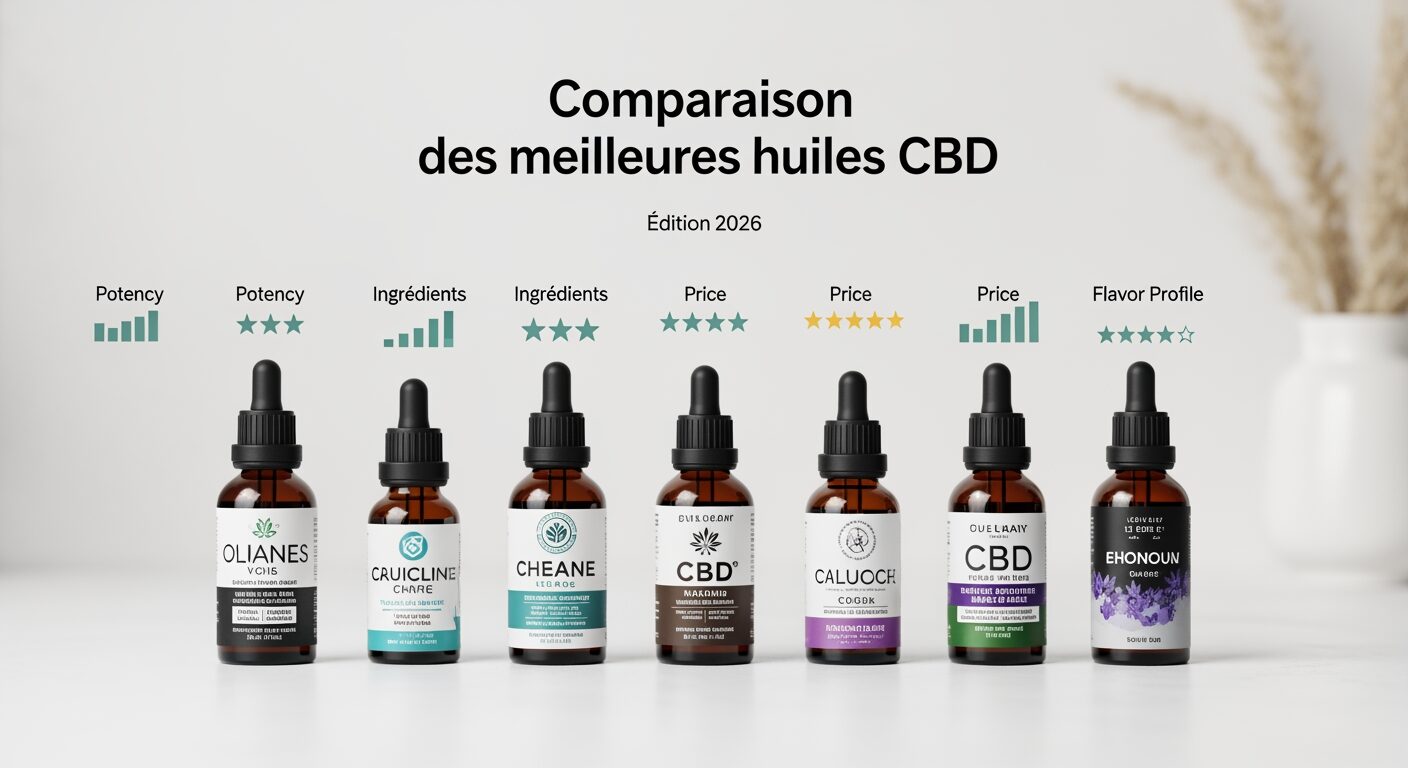 Comparaison des meilleures huiles CBD