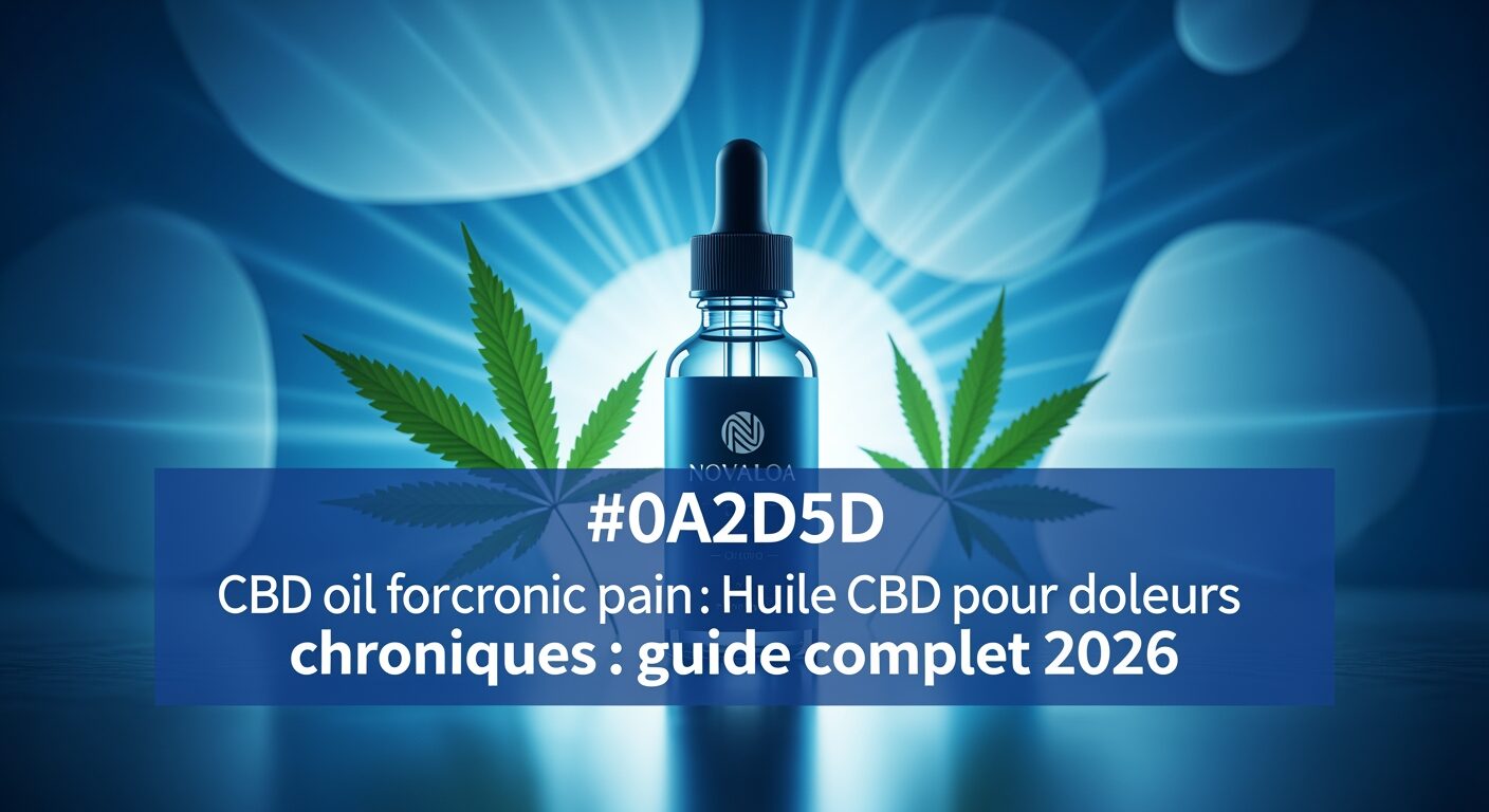 CBD oil for chronic pain: Huile CBD pour douleurs chroniques : guide complet 2026