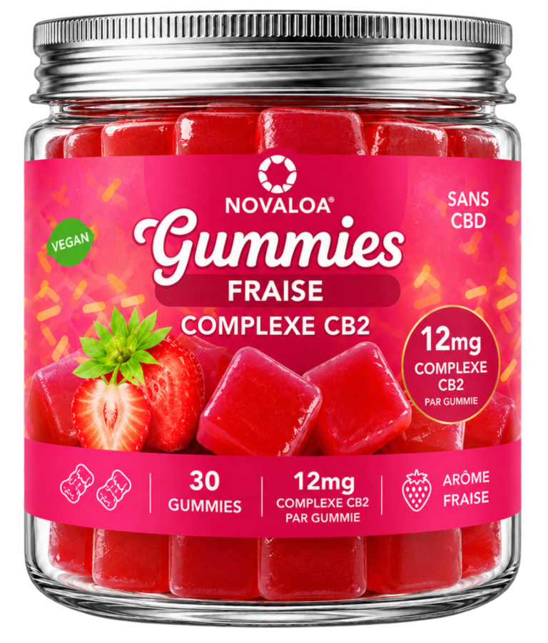 Gummies Complexe CB2 Fraise Novaloa sans sucre