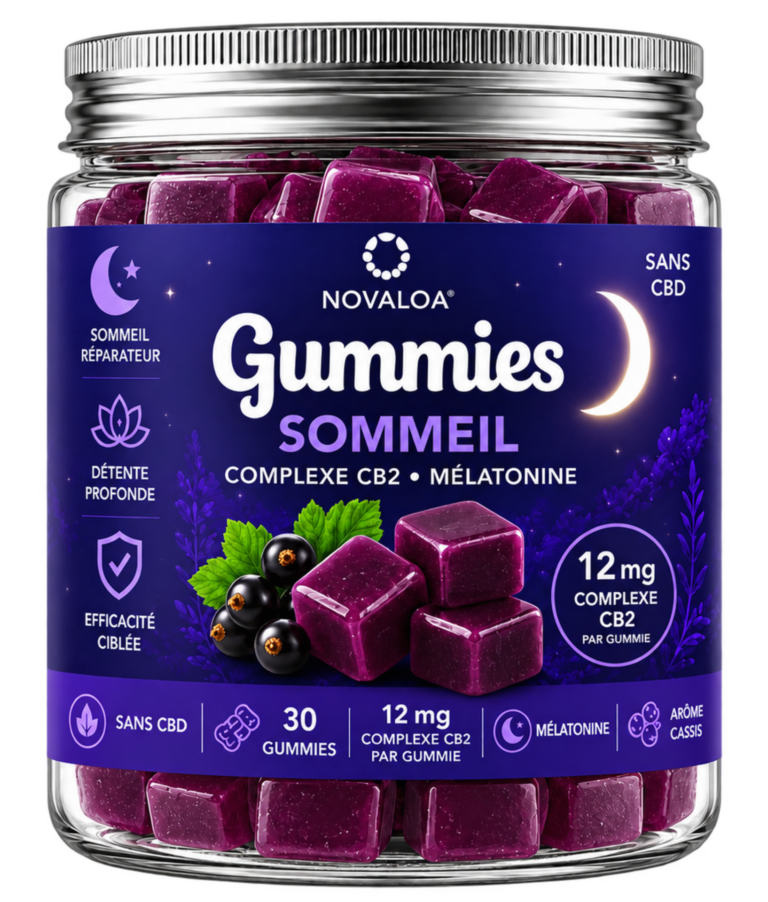 Gummies Complexe CB2 Sommeil Novaloa sans sucre