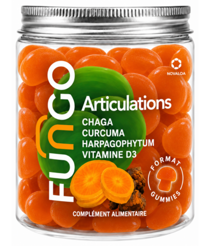 Gummies Articulations Fungo Chaga Curcuma Harpagophytum Vitamine D3 sans sucre