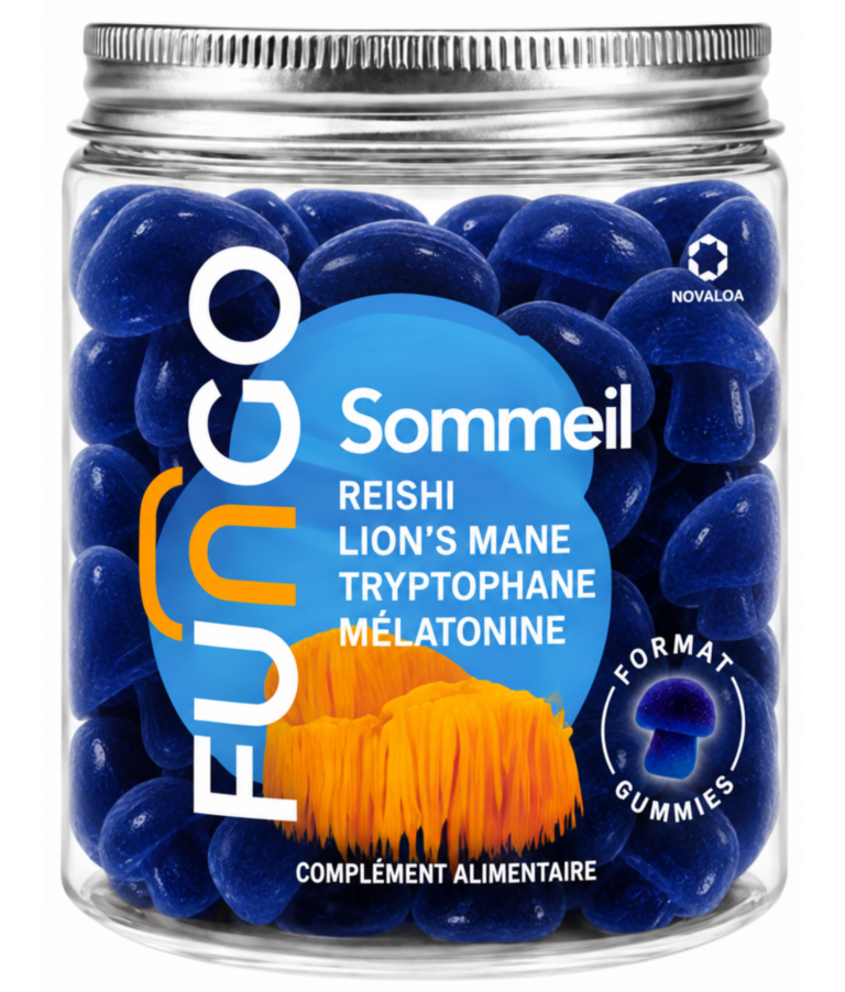 Gummies Sommeil Fungo Reishi Lion's Mane Tryptophane Mélatonine sans sucre